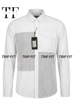 Chemise Casual Patchwork bicolore RF725