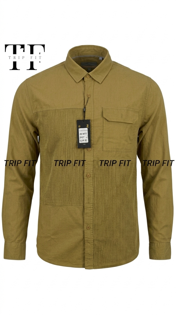 Chemise Casual Patchwork bicolore RF725